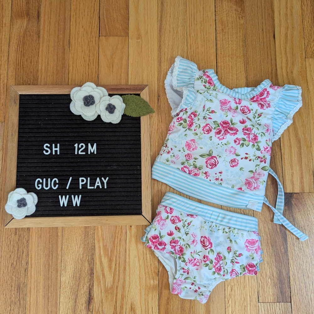 SweetHoney Floral Swim with Ruffles
